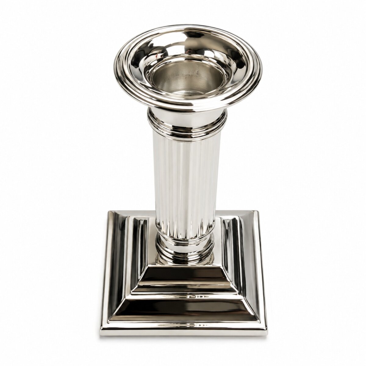 EDZARD Lincoln Kerzenhalter 15 cm versilbert kanneliert