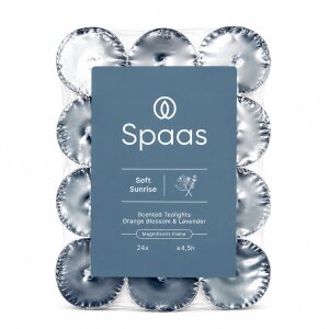 SPAAS Soft Sunrise Duft-Teelichter 24 Stück Lavendel & Orangenblüte