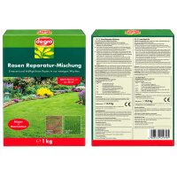 degro Rasen Reparatur-Mischung 1 kg Rasensamen + NPK-Dünger für 25 m²