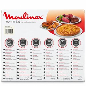 Moulinex Optimo OX464810 Minibackofen 33 l 1600 W Umluft Grill Schwarz