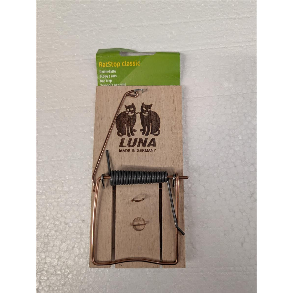 Rattenfalle Luna aus Buchenholz - Schlagfalle mit Holzausl&o