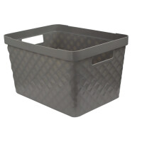 Ordinett Kubica Aufbewahrungsbox 17,5 l Polypropylen Dunkelgrau Medium
