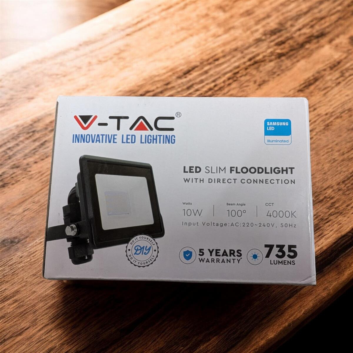 Schwarze LED-Flutlichter - Samsung - IP65 - 10W - 735 Lumen 