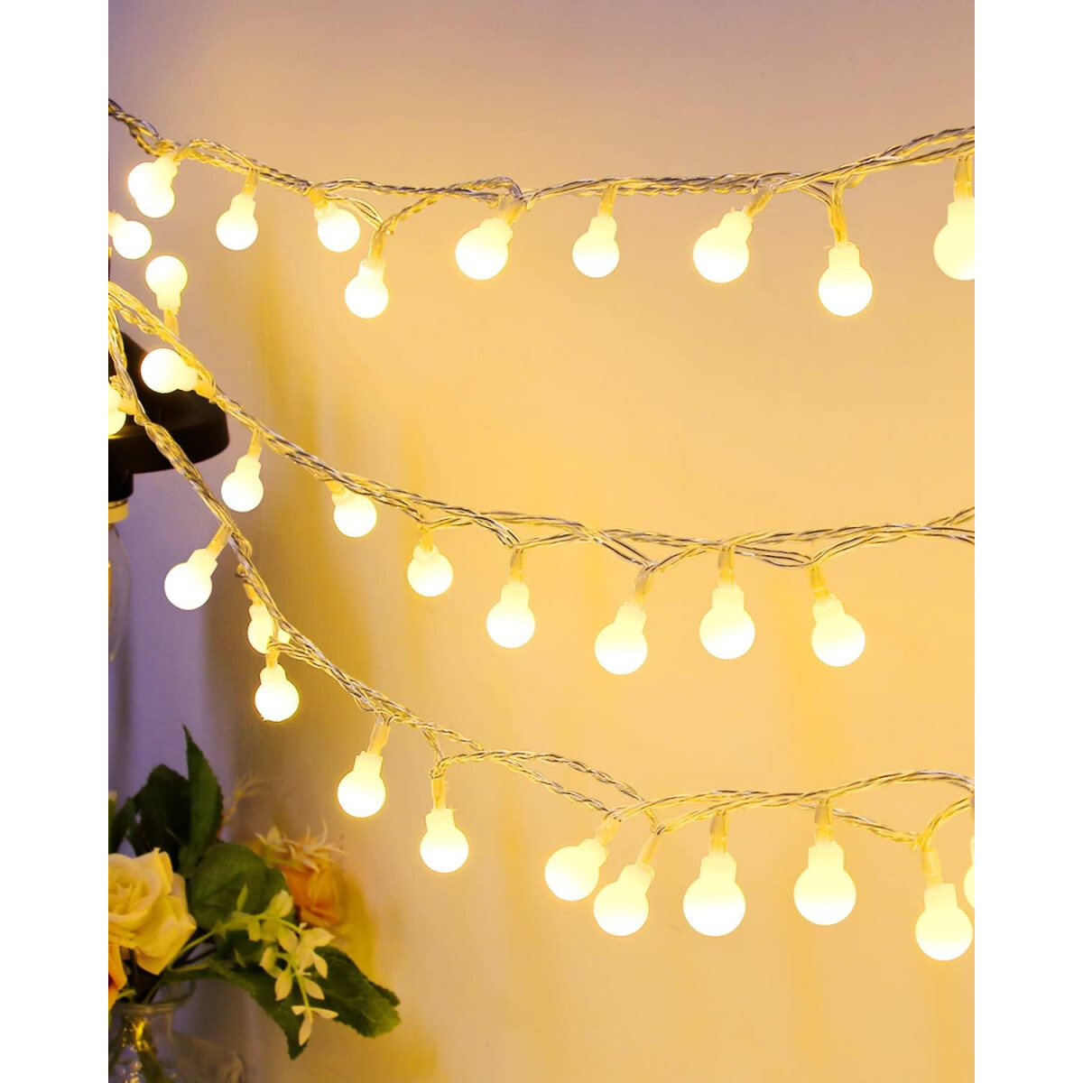 Lichterkette Außen Warmweiß 10M 100 LED Lichterk