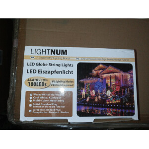 Lichterkette Außen Warmweiß 10M 100 LED Lichterkette mit Stecker