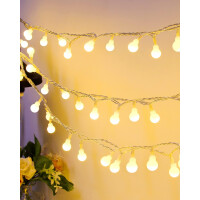 Lichterkette Außen Warmweiß 10M 100 LED Lichterkette mit Stecker