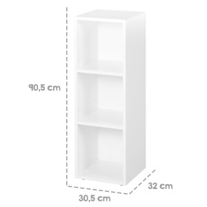 B-Ware roba Seitenregal, Regal für Babyzimmer, Standregal für Kinderzimmer, weiß, Holz