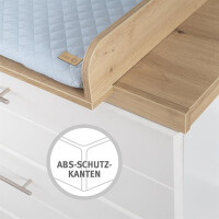 roba Zimmerset ‚Nele 3-teilig, inkl. Kombi-Kinderbett 70 x 140, Wickelkommode & Schrank 3-türig