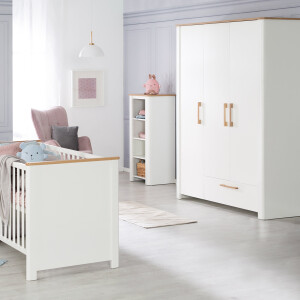 roba Kinderzimmerset Ava 3-teilig, inkl. Kombi-Kinderbett 70x140 cm, breiter Wickelkommode & 3-türigem Kleiderschrank