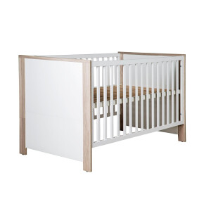 roba Zimmerset Olaf, 2-tlg, Luna Elm/weiß, inkl. Kombi-Bett 70x140 cm und breiter Wickelkommode