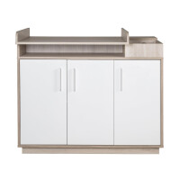 roba Zimmerset Olaf, 2-tlg, Luna Elm/weiß, inkl. Kombi-Bett 70x140 cm und breiter Wickelkommode