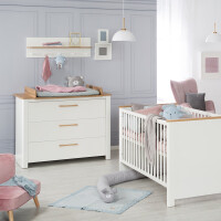 roba Möbelset Ava 2-teilig, inkl. Kombi-Kinderbett 70 x 140 cm & Wickelkommode schranktief