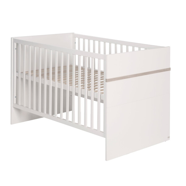 roba Bettset Moritz‘ 70x140 cm inkl. Lattenrost, Umbauseiten und Bettkasten, weiß/Luna Elm