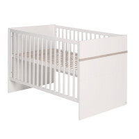 roba Bettset Moritz‘ 70x140 cm inkl. Lattenrost, Umbauseiten und Bettkasten, weiß/Luna Elm