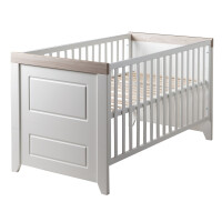 roba SET Felicia, Luna Elm / weiß inkl. Kombi-Bett 70x140 cm, Wickelkommode und 3-türigem Schrank
