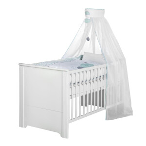 roba Kindermöbelset Maxi‘, 2-tlg inkl. Kombi-Bett, 70 x 140 cm und breiter Wickelkommode, weiß