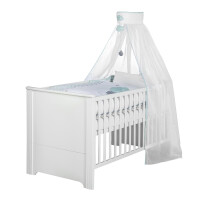 roba Kindermöbelset Maxi‘, 2-tlg inkl. Kombi-Bett, 70 x 140 cm und breiter Wickelkommode, weiß