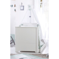 roba Kindermöbelset Maxi‘, 2-tlg inkl. Kombi-Bett, 70 x 140 cm und breiter Wickelkommode, weiß