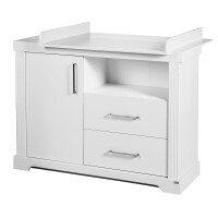 roba Kindermöbelset Maxi‘, 2-tlg inkl. Kombi-Bett, 70 x 140 cm und breiter Wickelkommode, weiß