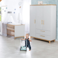 roba Kleiderschrank Caro, 3 Türen, 2 Schubladen, mit Soft Close-Technik, Drehtürenschrank, Möbel