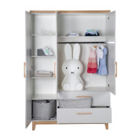 roba Kleiderschrank Caro, 3 Türen, 2 Schubladen, mit Soft Close-Technik, Drehtürenschrank, Möbel