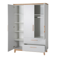 roba Kleiderschrank Caro, 3 Türen, 2 Schubladen, mit Soft Close-Technik, Drehtürenschrank, Möbel