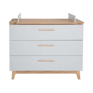 roba breite Wickelkommode mit Wickelansatz Caro, Soft-Close, 3 Schubladen, Wickelhöhe 94 cm