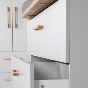 roba breite Wickelkommode mit Wickelansatz Caro, Soft-Close, 3 Schubladen, Wickelhöhe 94 cm