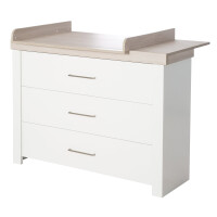 roba Wickelkommode Lucy mit Wickelansatz, Soft-Close, 3 Schubladen, Wickelhöhe 90 cm