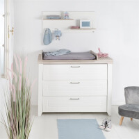 roba Wickelkommode mit Wickelansatz Felicia mit Soft-Close, 3 Schubladen, Wickelhöhe 90 cm