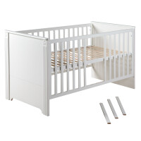 roba Kombi-Kinderbett Maxi, 70x140 cm,  3-fach höhenverstellbar, umbaubar zum Juniorbett