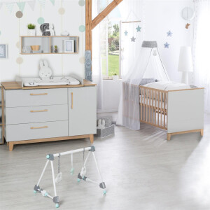 roba Kombi-Kinderbett Caro, höhenverstellbar, mitwachsend, 3 Schlupfsprossen, 70x140 cm,  umbaubar