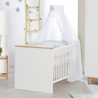 roba Kombi-Kinderbett Finn, höhenverstellbar, mitwachsend, 3 Schlupfsprossen, 70x140 cm, umbaubar