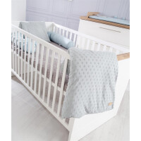 roba Kombi-Kinderbett Nele 70 x 140 cm, Babybett umbaubar zum Juniorbett, weiß, Dekorleisten in Artisan Eiche
