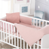 roba organic Geschenkset Lil Planet rosa/mauve, Bio-Bettwäsche, -Spannbettlaken & -Nestchen, GOTS