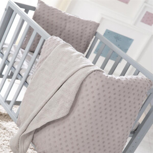 roba organic Geschenkset Lil Planet silbergrau, Bio-Bettwäsche, -Spannbettlaken & -Babydecke, GOTS