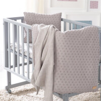 roba organic Geschenkset Lil Planet silbergrau, Bio-Bettwäsche, -Spannbettlaken & -Babydecke, GOTS