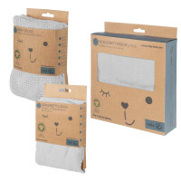 roba organic Geschenkset Lil Planet silbergrau, Bio-Bettwäsche, -Spannbettlaken & -Babydecke, GOTS