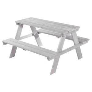 B-Ware roba Kinder Outdoor+ Sitzgruppe Picknick for 4, wetterfeste Sitzgarnitur aus Massivholz, grau