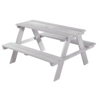 B-Ware roba Kinder Outdoor+ Sitzgruppe Picknick for 4, wetterfeste Sitzgarnitur aus Massivholz, grau