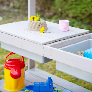 B-Ware - roba Kinder Outdoor+ Gartenküche Fun, Holz, Matschküche mit abnehmbarer Abdeckung, wetterfest