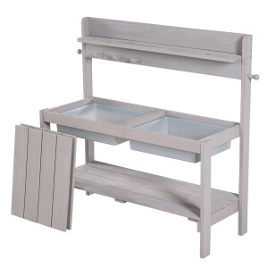 B-Ware - roba Kinder Outdoor+ Gartenküche Fun, Holz, Matschküche mit abnehmbarer Abdeckung, wetterfest
