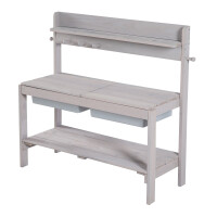B-Ware - roba Kinder Outdoor+ Gartenküche Fun, Holz, Matschküche mit abnehmbarer Abdeckung, wetterfest