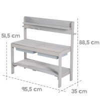 B-Ware - roba Kinder Outdoor+ Gartenküche Fun, Holz, Matschküche mit abnehmbarer Abdeckung, wetterfest
