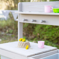 B-Ware - roba Kinder Outdoor+ Gartenküche Fun, Holz, Matschküche mit abnehmbarer Abdeckung, wetterfest