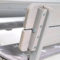 B-Ware roba Kinder Outdoor+ Sitzgruppe Picknick for 4 mit Rückenlehnen, wetterfest aus Massivholz, grau