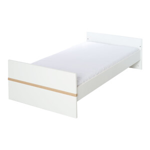 roba Kombi-Kinderbett Pia, 70x140cm, Babybett, weiß, höhenverstellbar, 3 Schlupfsprossen, umbaubar