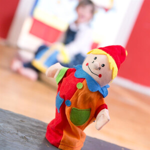 B-Ware roba Kasperletheater, Puppentheater inkl. 6 Handpuppen, Kaspertheater aus Massivholz, freistehend