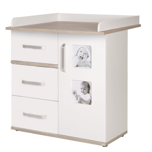 roba Kindermöbelset Moritz, 3-teilig, mit Kinderbett 70x140cm, Wickelkommode & Schrank, weiß