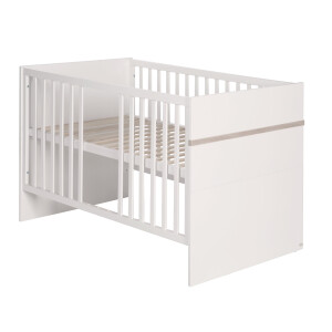 roba Kindermöbelset Moritz, 2-teilig, Kinderbett 70x140cm & Wickelkommode schmal, weiß, Luna Elm